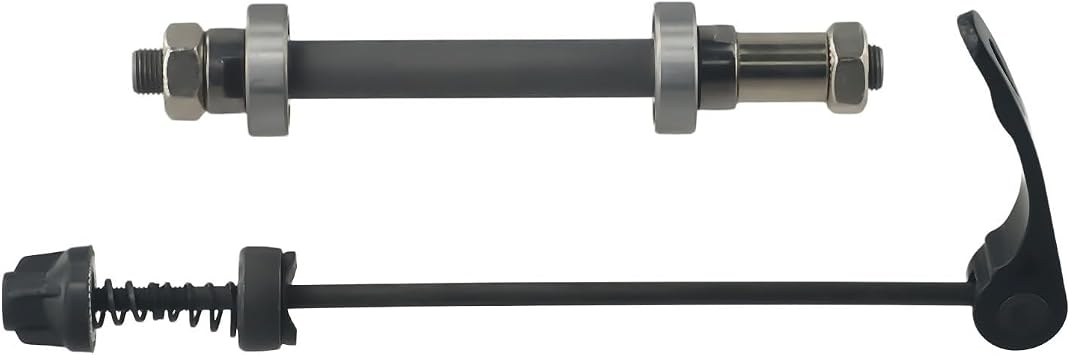 2 Pack Bicycle Wheel Hub Set Front and Rear with Quick Release Axle and 2 Bearings Steel Black for Road Mountain Bike Cycling Repair(Rear)