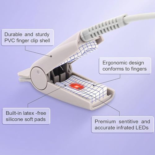 skmeditec SpO2 Sensor 9.8FT Cable with Chip Compatible with Nellcor Oximax SpO2 Module - Image 3