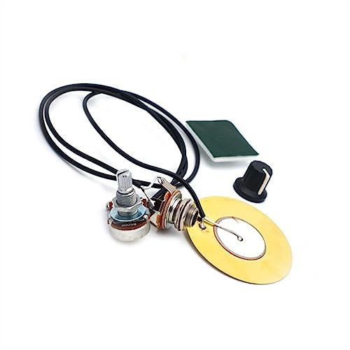 プロフェッショナルなギターピックアップ ギターピックアップピエゾトランスデューサー配線済みアンプ 6.35 ミリメートル出力アコースティックギターウクレレ用