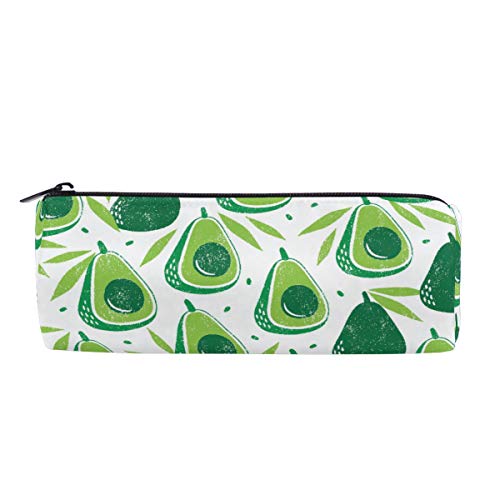 Süße Avocado-Stifttasche mit Avocado-Blättern, für Studenten, Schreibwaren, Stiftehalter, Schreibtisch-Organizer, tragbare Kosmetiktasche für Schule und Büro Cover