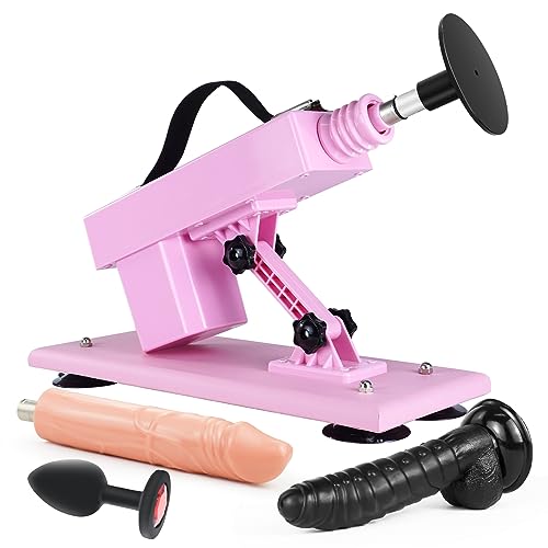 iKenmu Sexmaschine Sex Spielzeug Fickmaschine für Frauen Rosa Sex Dildos Maschine mit 4'Saugnäpfe Liebesmaschine Mann Frauen Paare Sex 4*Zubehör Automatische Masturbation Sexmaschinen