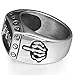 Jude Jewelers Stainless Steel FTW Biker Rider Middle Finger Ring (10) Grey