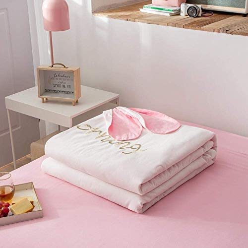 WLD Summer Air-Conditioning Quilt Quilt Die Summer All Cotton Air Conditioner wird von Summer-150 * 200Cm_Plum Color gesteppt,Rosa,220 * 240 cm