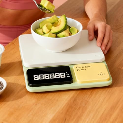 Báscula de cocina digital recargable para controlar porciones y preparar comidas 4