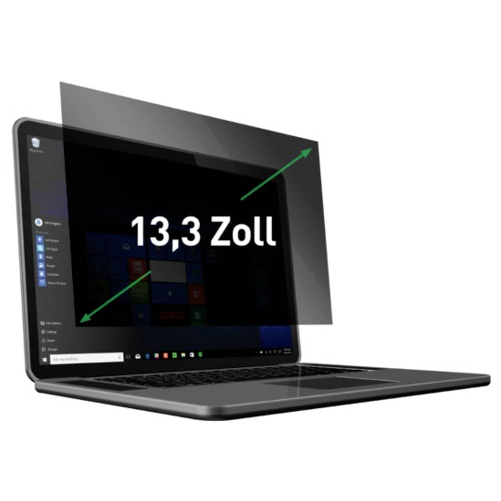 Leitz Laptop Blickschutzfilter 13.3 Zoll (16:9), Abnehmbare Schutzfolie für Laptops, Mit Blaulichtfilter und Blendschutz, Beidseitig verwendbar, Touchscreen kompatibel, Made in Germany, 69060000