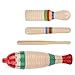 Equipped with Scraper, 2 Sets Musical Percussion Instrument, Guiro Instrument, Exquisite Wood for Developing Kids Music Potential Early Education Instrument
