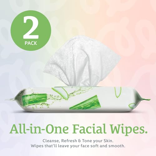 Image of Body Prescription Makeup Cleansing Wipes - Gentle and Effective Face Wipes, 50 Count (Pack of 2), Aloe Vera