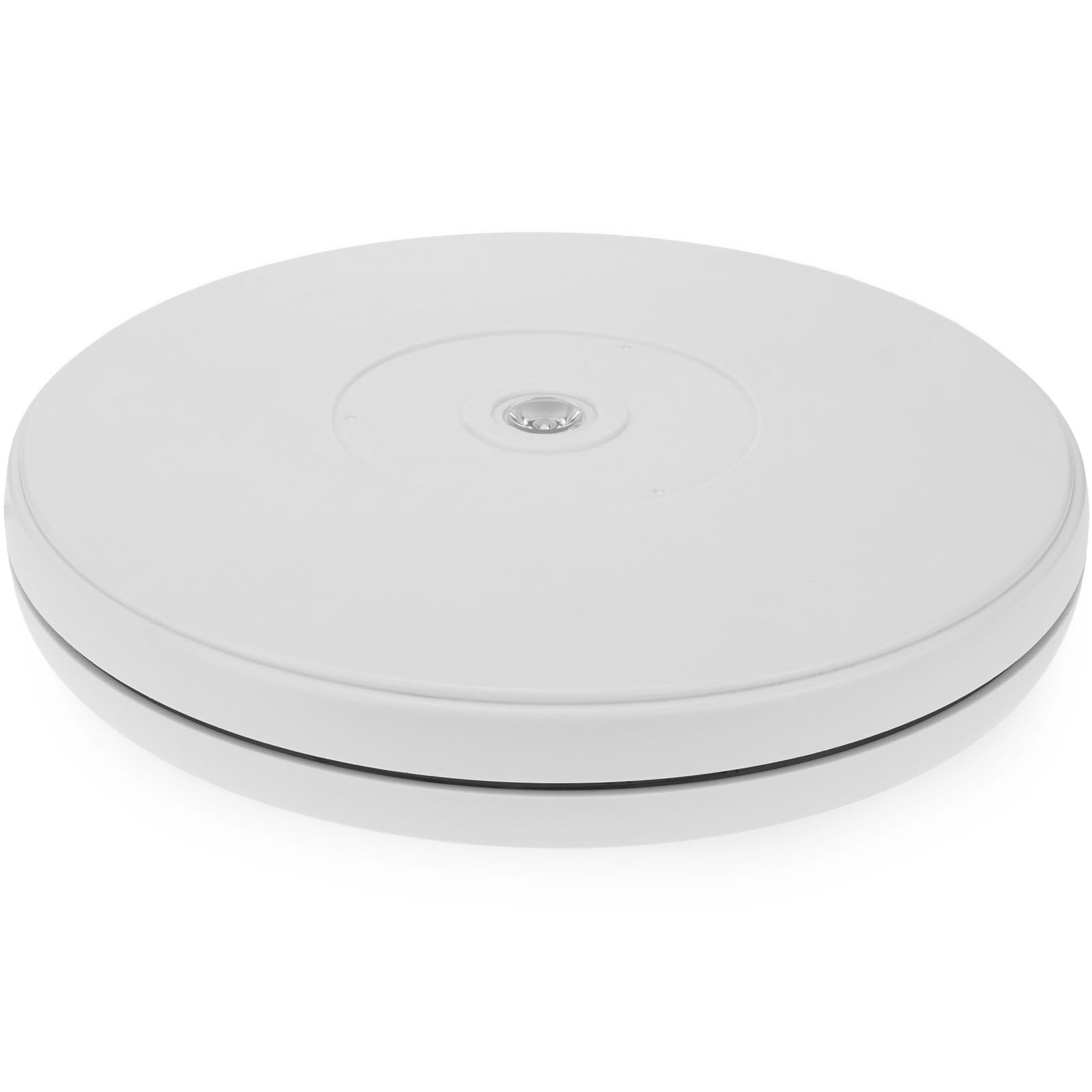 PrimeMatik - Base Girevole Elettrico di 25cm Piattaforma Rotante Bianco giratutto con Illuminazione a LED