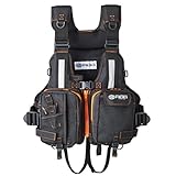 双進(SOSHIN) RBB ショートライフジャケットBV-15 ブラック×オレンジ No.8689