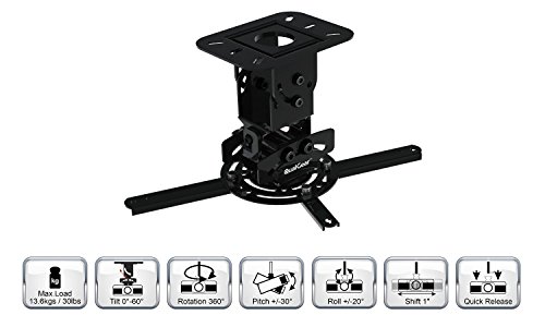 Qualgear PRB-717-BLK Ceiling Mount Projector Accessory,Black Mount thumb #1