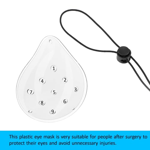 image for WY LIGHTING LEVEL 2 Pcs Plastic Eye Shield, Clear Eye Patch with Adjus