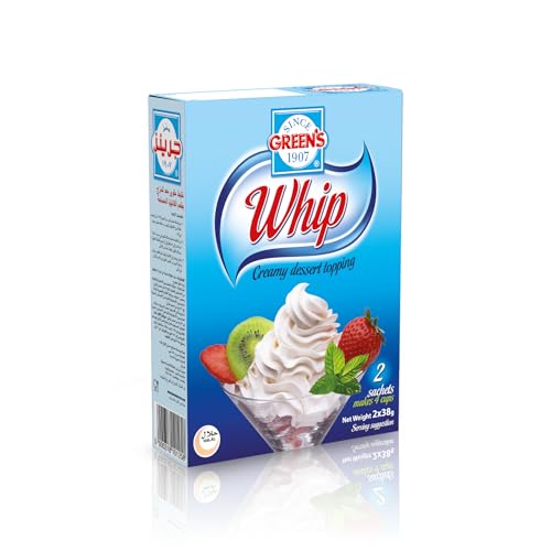 Greens Whip Creamy Dessert Topping 2 x 38g