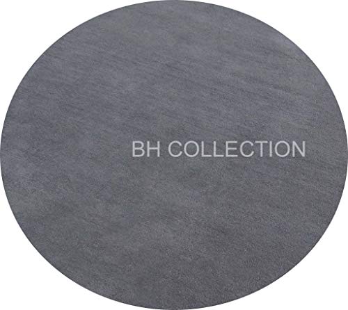 Image of Classical Look Plain Handmade Carpet with Super Soft & Pure Woolen Carpet for Your BEDROOMS & Living Room with 1 INCH Pile Height 8 X 8 FEET (240x240 cm) Round
