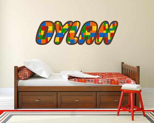 Vinilo Decorativo Nombre Bloques para Habitación Infantil miniatura 5