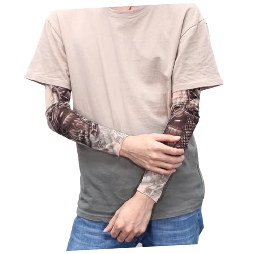 Sewroro 1 Par Funda de hielo para protección solar ultravioleta manga protector de brazo cubre brazos para hombres escudo de brazo de brazo cubierta del brazo