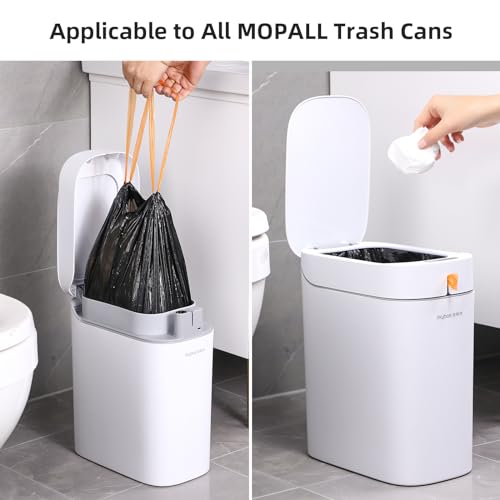 Image of MOPALL Small Drawstring Trash Bag,Easy to Tear and Pack,4 Gallon Garbage Bags,75 Counts