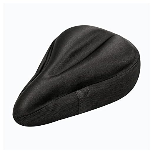 ANBOVES Gel Bike Seat Cover for Women Men Soft Bicycle Saddle Pad, Comfortable Exercise Bike Seat Cushion with Water & Dust Cover Fits Exercise Mountain Road Spin Indoor Outdoor Bike