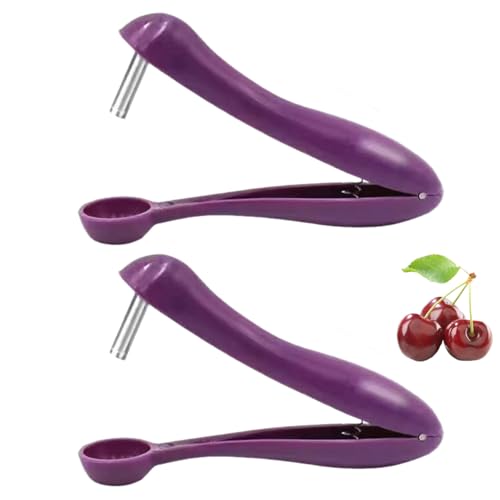 2PCS Cherry Pitter Tool - Fruit Pip Remover for Cherry Dates Hawthorn Plum Pitting