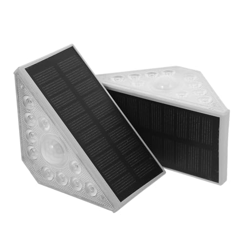 HEANUJJ Outdoor Waterproof Solar Step Lights, 10led Warm White Triangle