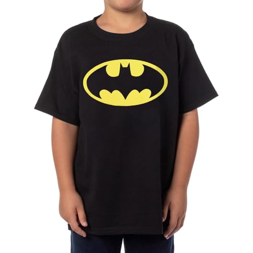 DC Comics Batman T-Shirt Boys' Bat Symbol Logo Design Kids Tee4