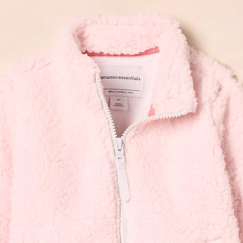 Image of Amazon Essentials Girls and Toddlers' Sherpa Fleece Full-Zip Jacket, Fleece Lined