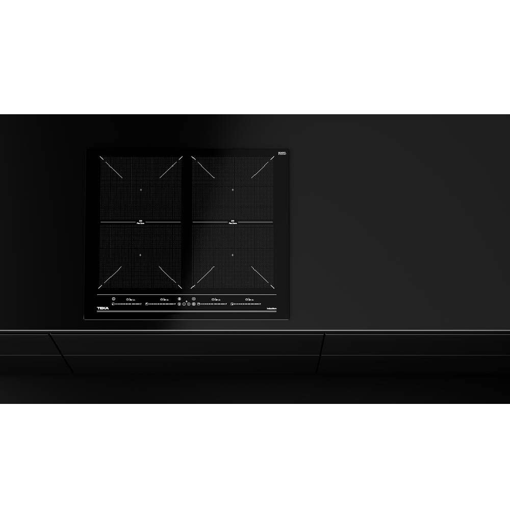 TEKA Placa Inducción 60 cm, 6 Zonas de Cocción, Touch Control Multislider, Función Power Plus, Stop & Go, Modo Silencio, IZF 64600 MSP