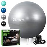 Oziral Palla Fitness Palla da Ginnastica 55cm, Anti-Scoppio Palla da Yoga Fitball con Pompa Guida...