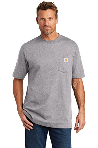 T-shirt Carhartt K87 de qualité supérieure en maille lourde gris 3XL