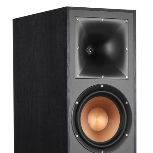 Image of Klipsch Reference R-620F Floorstanding Speaker, Black Textured Wood Grain Vinyl, Pair