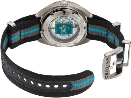 Certina, Womens, DS-2 (Turning Bezel), Titanium, Swiss Automatic, Watch, Black, Plastic, 20, (C0246074805110) by Certina - Image 2
