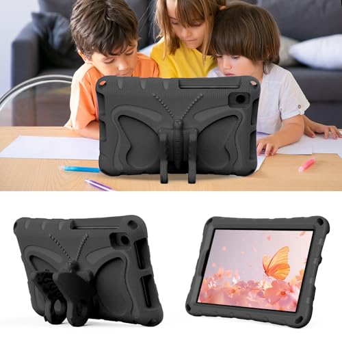 Funda TCL TAB 8 LE para niños con soporte de mariposa negro que evita caídas 6