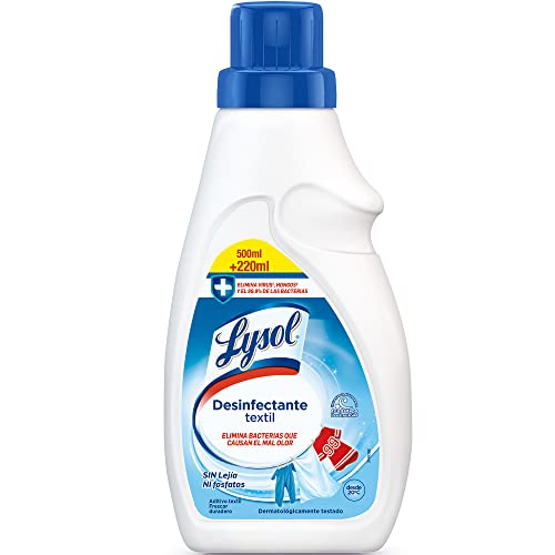 Lysol - Desinfectante textil para la ropa, elimina virus, hongos, bacterias y malos olores, sin lejía - 720ml