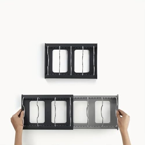 Image of DecorTwist 7-Tier Pot & Pan Rack Organizer | Adjustable Steel & ABS Lid Holder | Space-Saving Kitchen Storage (7-Tier Expandable Pot & Pan Rack)