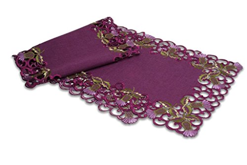 Table Runner in a Glencoe Thistle Design, Purple