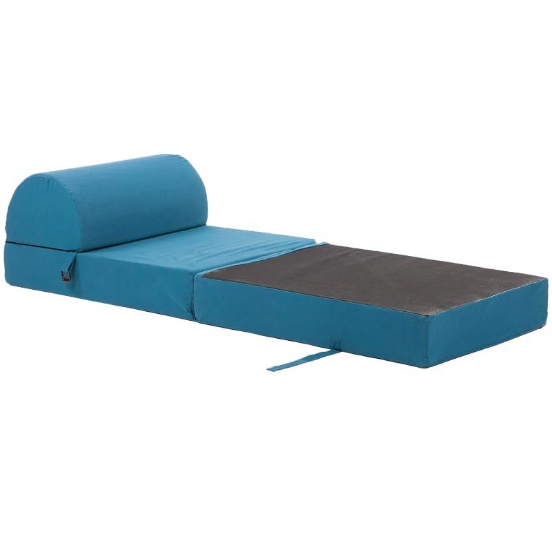 Chauffeuse Convertible 1 Place Coton - Bleu Canard