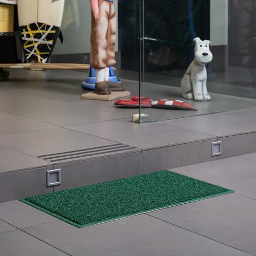 Paillasson Terry tapis d'entrée vert pour protéger le sol de la maison