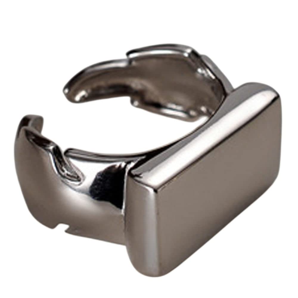HGJH Anello in Argento 925 da Donna,Anelli Regolabili per Donna Quadrati Lucidi in Argento Sterling 925 Semplice Anello per Dito Indice FEDI Nuziali FEDI Promesse per Ragazze Signore