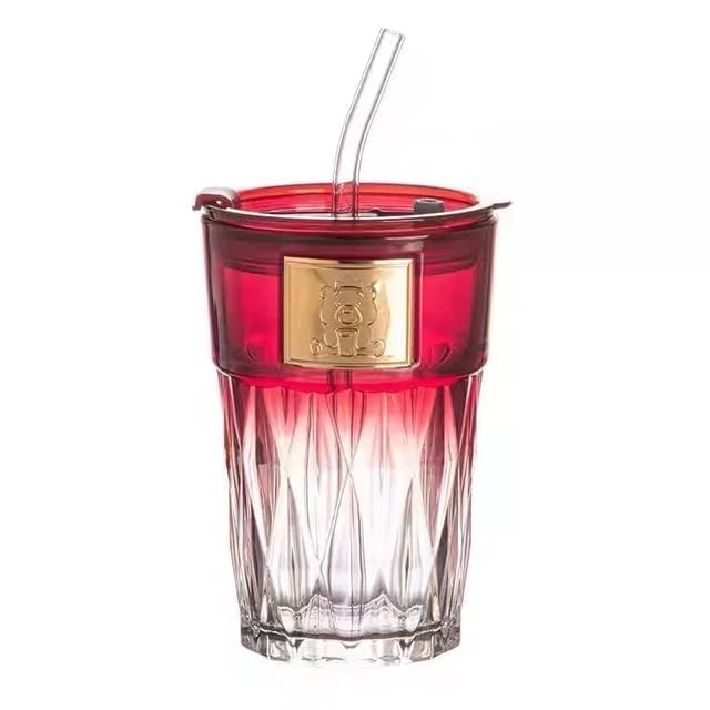 Gobelet à café en verre nomade avec paille pour vos pauses thé glacé au bureau
