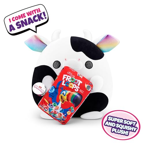 Snackles de Vaca Froot Loops: peluche suave sorpresa coleccionable de 35 cm 2