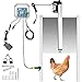 Produktbild VEVOR Schieber Hühnerklappe Stallöffner, 32 x 30 cm Automatische Hühnerklappe Lichtsensor, 220 V 66 W Automatische Hühnertür, mit 2 Fernbedienungen, Infrarot-Induktion Automatische Geflügelklappe