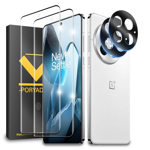 WILLONE 2+2 Pack for OnePlus 13 5G Screen Protector (6.82 inches) with Camera Lens Protector Case Friendly Tempered Glass Film Fingerprint Unlock HD Clear