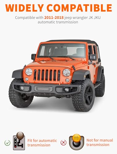 Savadicar GT-3 JK Shifter Storage Box, Gear Shift Console Side Tray Organizer for 2011-2018 Jeep Wrangler JK JKU, Reserved USB Charger Extender Slot, Interior Accessories, Black