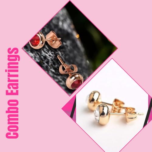 Image of Nilu's Collection Daily Use, Light Weight Cubic Zircon Stud Earrings| Perfect for baby girls, office goers