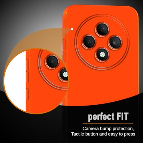 Image of Back Cover for Oppo F27 5G | Full Camera Protection | Premium Liquid Silicon Case | Flexible Bumper Case for Oppo F27 5G (Orange)