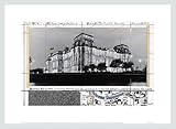 christo reichstag berlin Titel: Reichstag XXIV Germanposters Christo Reichstag XXIV Poster Kunstdruck mit Alu Rahmen in Silber matt