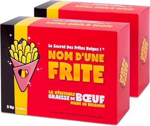 NOM D'UNE FRITE - Le Secret des Frites Belges ! la véritable Graisse de boeuf pour frites - Pure, sans conservateurs, sans additifs. Made in Belgium (4 kg)