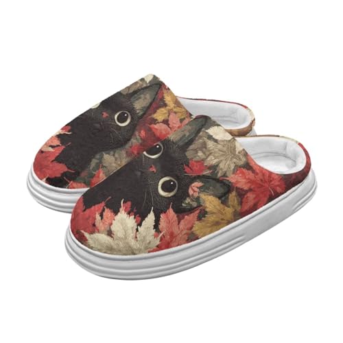 Fuzzy Platform Slippers for Women Winter Warm Slides Slippers with Memory Foam Non Slip Casual Slip On House Shoes