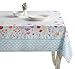Produktbild Maison d' Hermine Tischdecke, 100% Baumwolle, 140cm x 180cm dekorative Tischdecke, waschbar, quadratisch, Ostertischdecken für Essen, Buffetpartys und Hochzeiten, Flower In The Field Frühling/Sommer