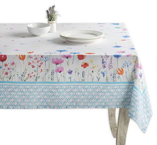 Black Friday 🔥 Maison d' Hermine Flower in The Field 100% Cotton Easter Tablecloth for Kitchen Dining  Weddings 