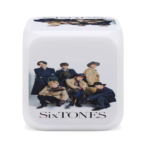 SixTONES 京本 大我 松村 北斗 地 優吾 森本 慎太郎 田中 樹 目覚まし時計 時間どおりに起こす プレゼント 時間温度ダブル表示 循環変色 時間を決める カラーチェンジ 多機能 萌え かわいい
